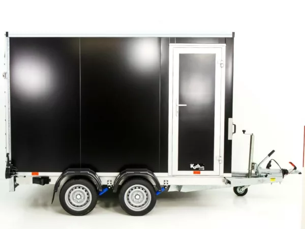 Vezeko Kofferanhänger 184x405cm Höhe:205cm 2,7t|Rampe|Tür|schwarz – Bild 7