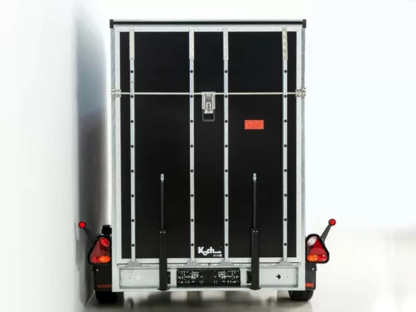 Vezeko Kofferanhänger 184x405cm Höhe:205cm 2,7t|Rampe|Tür|schwarz – Bild 9