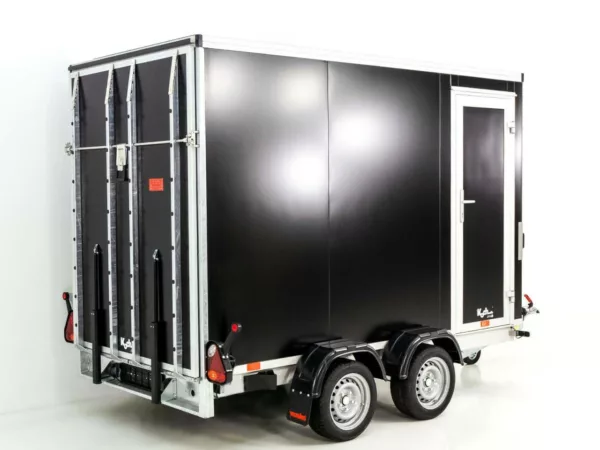 Vezeko Kofferanhänger 184x405cm Höhe:205cm 2,7t|Rampe|Tür|schwarz – Bild 10