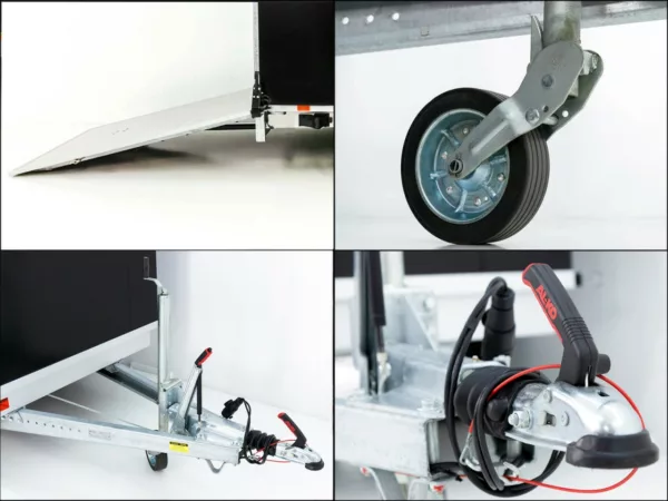 Vezeko Kofferanhänger 152x305cm Höhe:193cm 2,7t|Rampe|Dachträger| schwarz – Bild 15