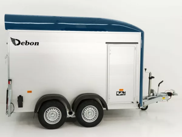 Debon Kofferanhänger C500 164x300cm H:200cm 2,6t|Alu|Polybug|Tür|blau – Bild 8