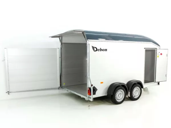 Debon Kofferanhänger Roadster C700 179x378 Höhe:201cm 2,6t|Alu|Polybug|Tür|grau – Bild 11