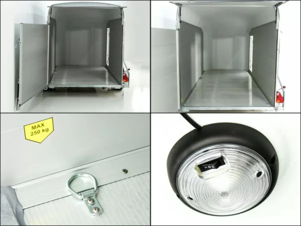 Debon Kofferanhänger Roadster C700 179x378 Höhe:201cm 2,6t|Alu|Polybug|Tür|grau – Bild 14