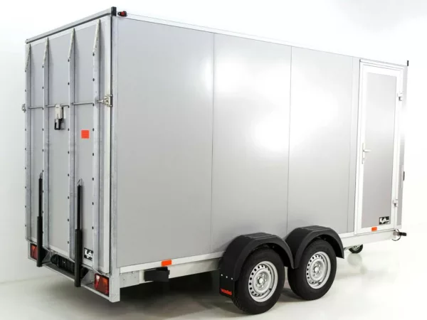 Vezeko Kofferanhänger 184x405cm Höhe:205cm 2,7t|Rampe|Tür|silber – Bild 5