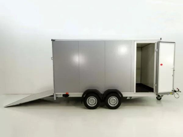 Vezeko Kofferanhänger 184x405cm Höhe:205cm 2,7t|Rampe|Tür|silber – Bild 10