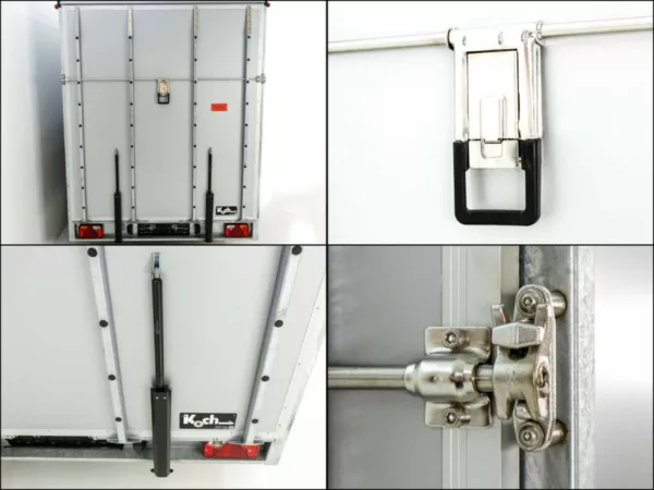 Vezeko Kofferanhänger 184x405cm Höhe:205cm 2,7t|Rampe|Tür|silber – Bild 13