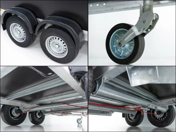 Vezeko Kofferanhänger 152x355cm Höhe:193cm 2,7t|Rampe|silber – Bild 16